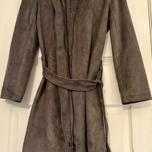 H by Halston Charcoal Suede Jacket